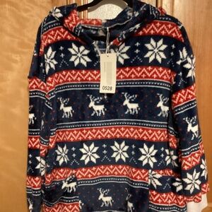 Bloomchic fleece pullover, Christmas theme, size 12, NWT